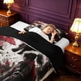 thumbnail image 3 of Manfei Japanese Samurai Dragon Animals Twin Comforter Sets,Cherry Blossom Bedding Set,Red Gray,Black Reversible,2pcs,1 Comforter and 1 Pillowcase, 3 of 7