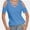 Blue, variant on Womens Summer Shirts Short Sleeve V Neck Criss Cross Cold Shoulder Tops Blouse