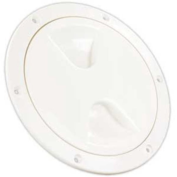 31025 5 In. Acces Deck Plate, White
