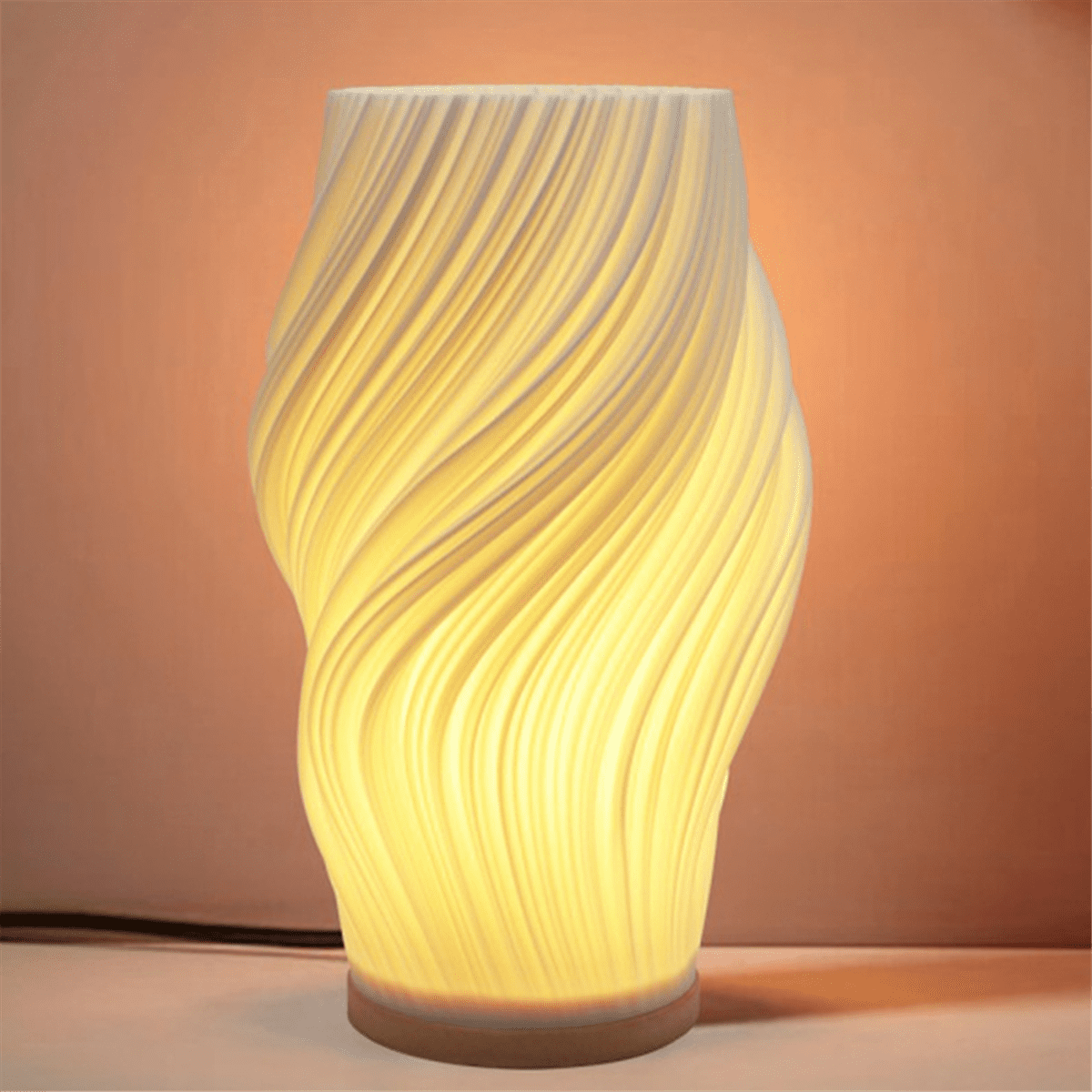 Bedside Lamps for Nightstand Lamp Vintage Striped Small Night Light Lamp for Study & Decoration,Breeze F