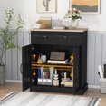 thumbnail image 5 of Luku 29”W Floor Cabinet, Modern Kitchen Buffet Cabinet with Storage, Drawers, 2 Doors, Coffee Bar Sideboard for Living Room, Dining Room, Bathroom, 5 of 6