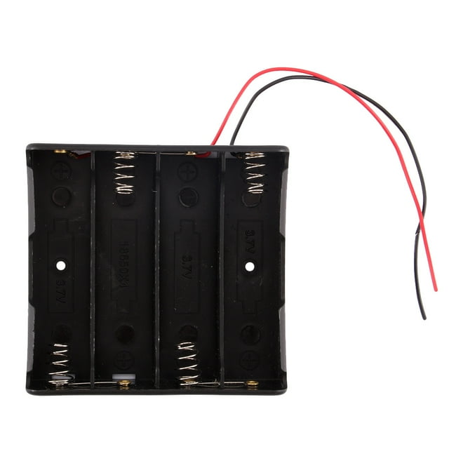Battery Storage Case,Plastic Battery Holder Storage Battery Connecting Case Battery Casewith Wire Leads Elevated Design