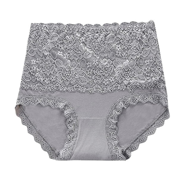 Aayomet Cotton Bikini Underwear for Women High Waist Cotton Soft Full Cover  Underpants (Gray, XL) 