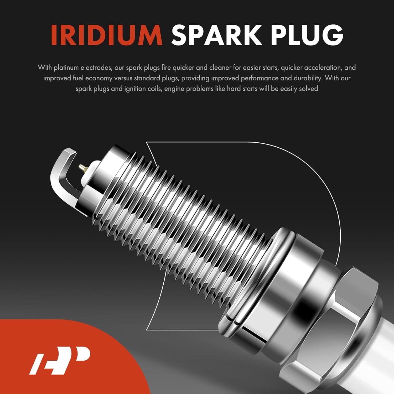 A-Premium Set of 4 Ignition Coil Pack and Iridium Spark Plugs Compatible with Hyundai Sonata 2015-2019, Santa Fe Sport 2016-2018, Tucson 2018-2020 & Kia Optima 2016-2020, Sorento, Sportage, Rondo