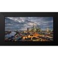 thumbnail image 2 of Abid, Michael 14x9 Black Modern Framed Museum Art Print Titled - Frankfurt - Evening Skyline, 2 of 5