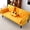 Yellow, variant on YWEN 72" Cotton Linen Futon Couch Living Room Couch Bed Convertible Sleeper Sofa Bed with Cup Holder for Bedroom Guest Bed 2 Seater Reclining Sofas Couches with Nailhead Trim for Small Space