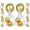 gold, variant on KINNO 8 Set, Black & Gold Balloon Centerpieces Kit with 128 Pcs Latex Balloons, Reusable Balloon Sticks, Tulle & Ribbons for Party Decoration