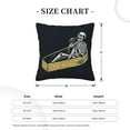 thumbnail image 4 of Square Decorative Throw Pillow Covers with Core, Coffin Skull Print Throw Pillows for Couch Sofa Bed Home Decor, 16"x16", 4 of 9