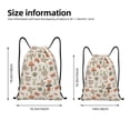 thumbnail image 2 of Xecao Forest Mushrooms Insects Pattern Sports Drawstring Backpack - String Swim Gym Bag with Wet Proof Pocket for Women&Men-Small, 2 of 6