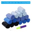 thumbnail image 3 of Unique Bargains Latch Hook Kit, 38cm Rug Making Kit Latch Hook Rug Kits for Adults Tapestry DIY Craft Home, Butterfly Blue, 3 of 5