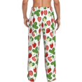 thumbnail image 2 of Bixox Men's Strawberry Patterned Pajama Pants with Pockets Lounge Clothes for Home, 2 of 5