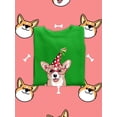 thumbnail image 3 of Welsh Corgi Puppy Let's Party Sweatshirt Women -Image by Shutterstock, Female Medium, 3 of 4