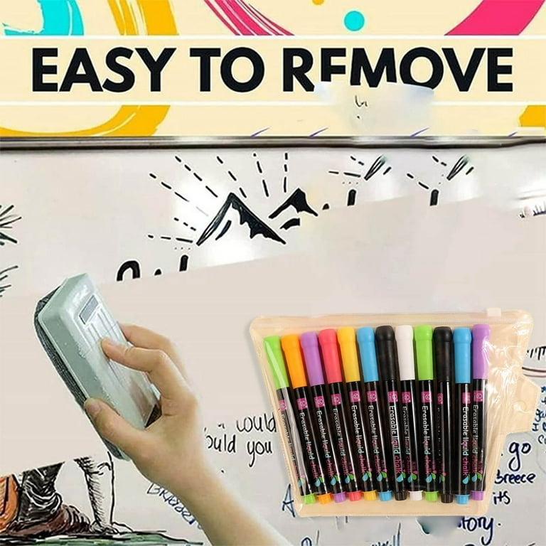 Erasable Light Board Pen鈹侰halk Dry Erase Markers鈹?Colorful