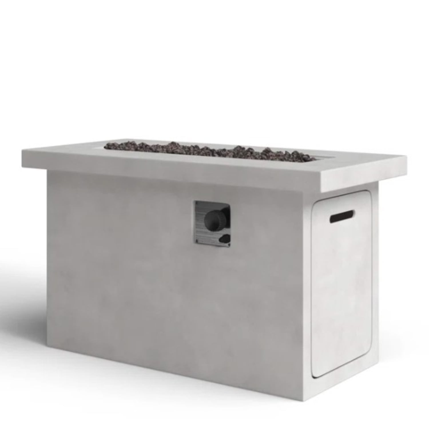Miekor Furniture 24" H Concrete Propane/Natural Gas Outdoor Fire Pit Table 93134