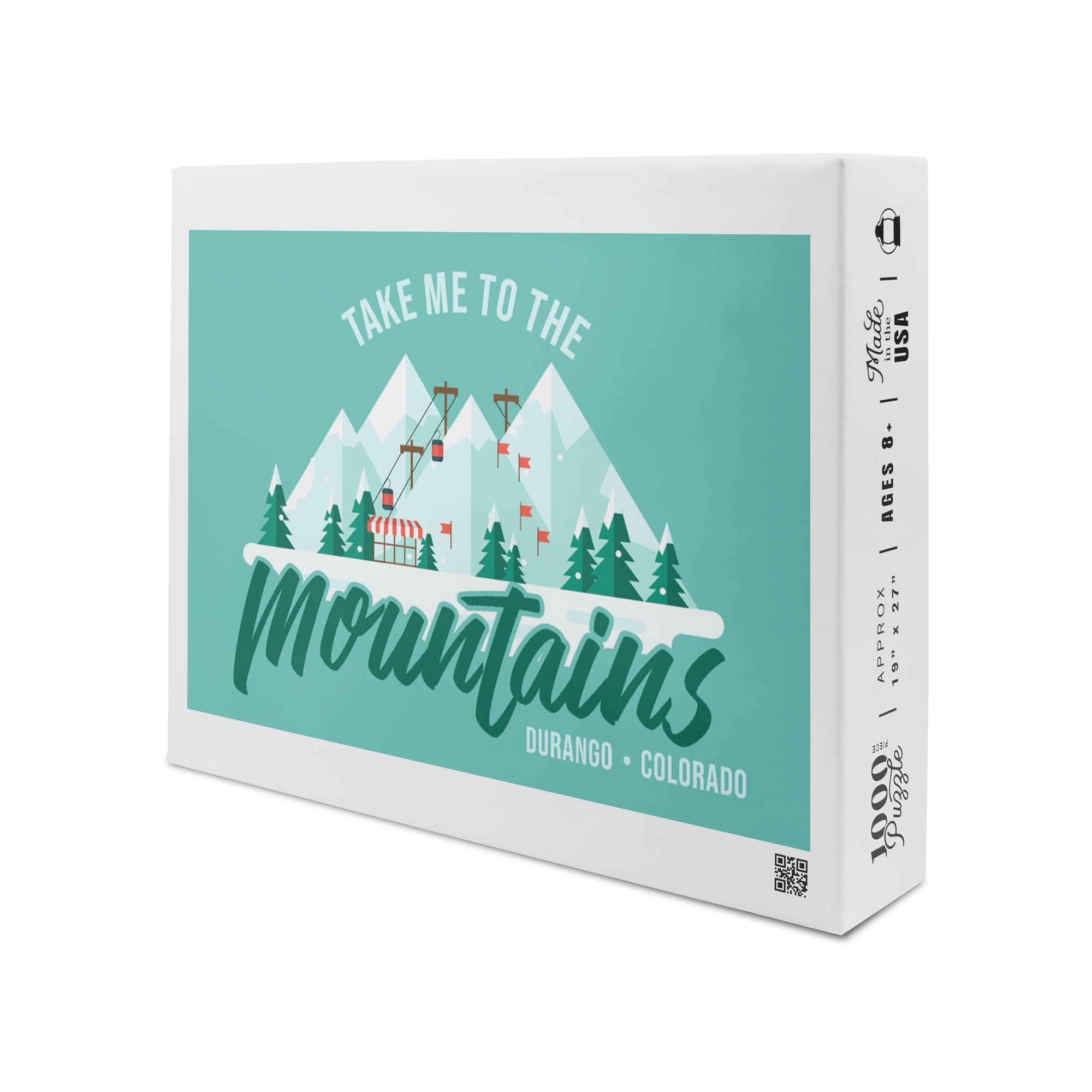 Durango, Colorado, Take Me to the Mountains, Ski Lift (1000 Piece Puzzle, Size 19x27