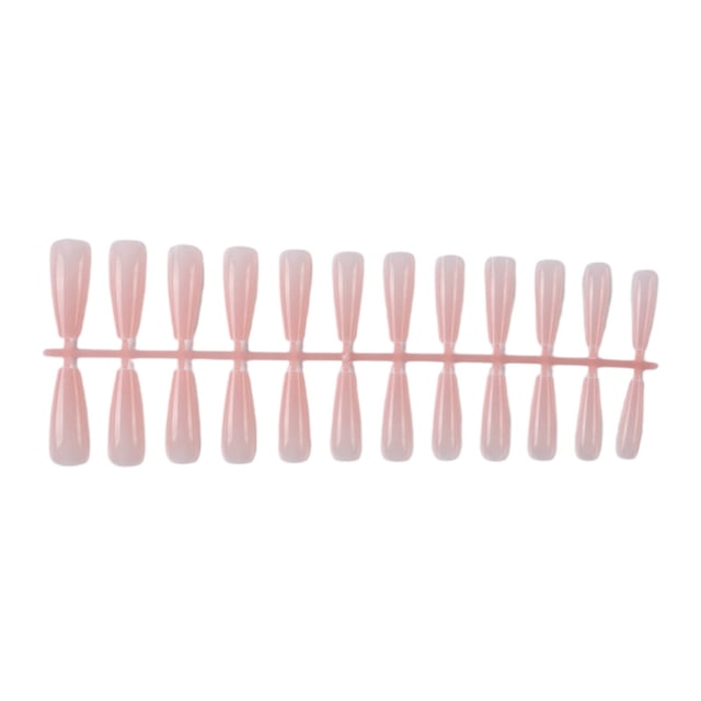 Minnieouse 24x Extra Long Press on Nails DIY Sólido Durable Uñas acrílicas resistentes a los arañazos para manicura Salones Art Full Cover 21light pink Juegos de manicura 21 rosa claro Minnieouse CE011405-21