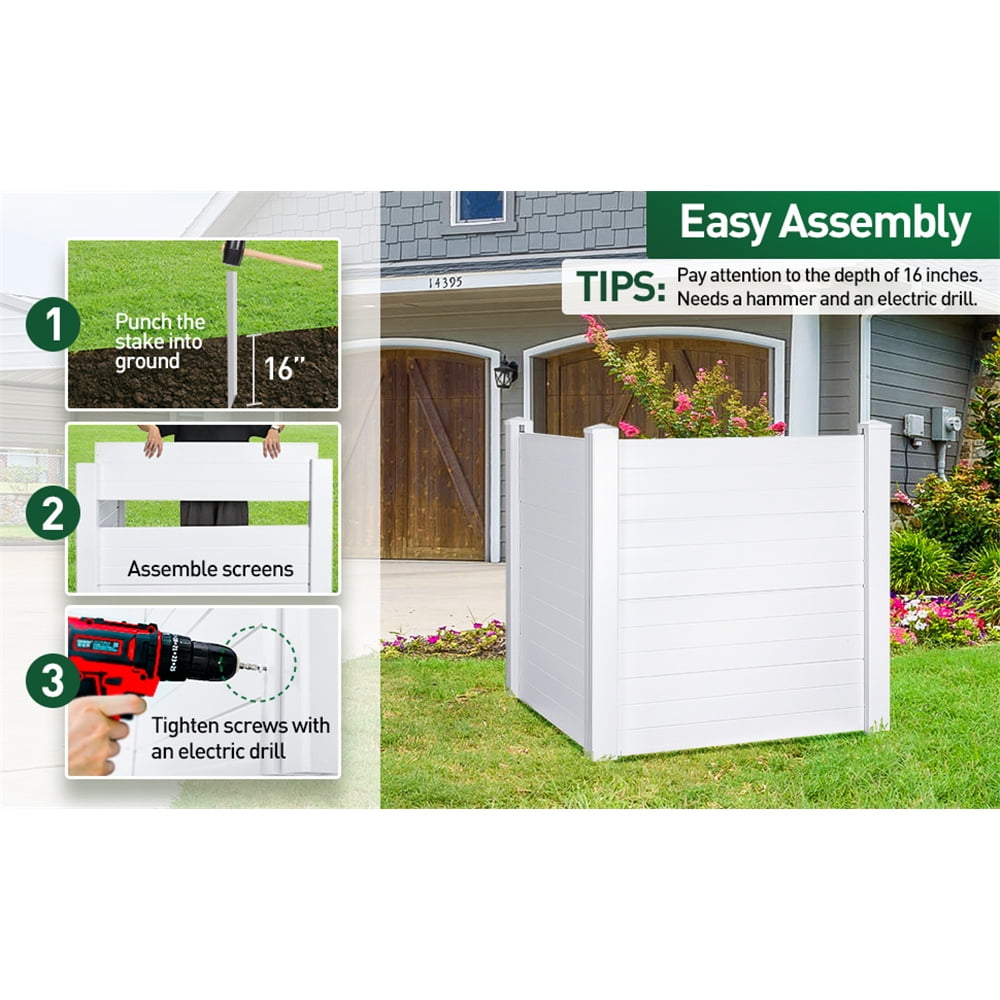 Outdoor Vinyl Privacy Screens - 48”W x 48”H, Australia | Ubuy