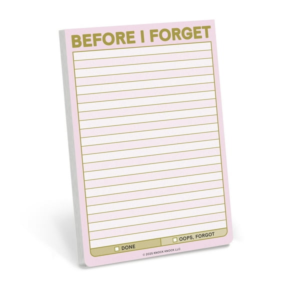 Knock Knock Before I Forget Big Stickies Nifty Notepad