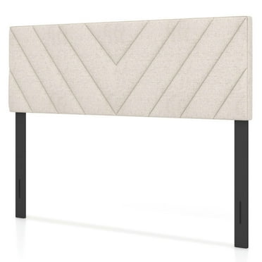 Barara King Headboard, Linen Upholstered Headboard for Full and Queen Size Bed Frames-Beige
