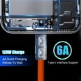 thumbnail image 3 of 120W 6A USB Type C Cable Super Fast Charger Cord Quick Charge USB C Cable For IOS iPhone Samsung Xiaomi Huawei Oneplus POCO OPPO Black For IOS 1m, 3 of 6