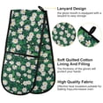 thumbnail image 4 of Dailycode Double Sided Oven Mitt with Loop Heat Resistant Kitchen Long Potholders 7" x 35" Daisies Flowers with Green Leaves, 4 of 6