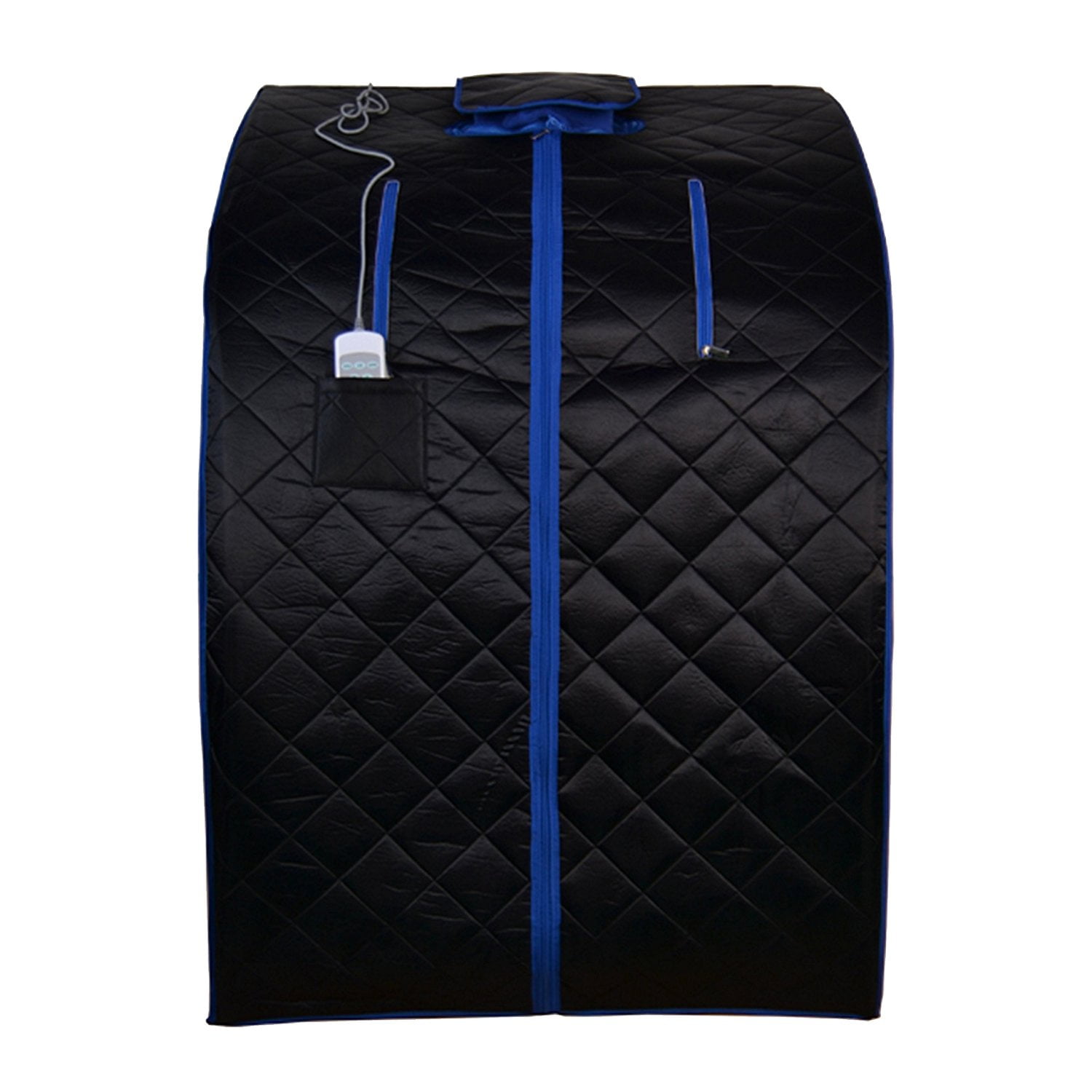 ALEKO Personal Folding Portable Infrared Sauna, Black With Blue Trim Color by ALEKO