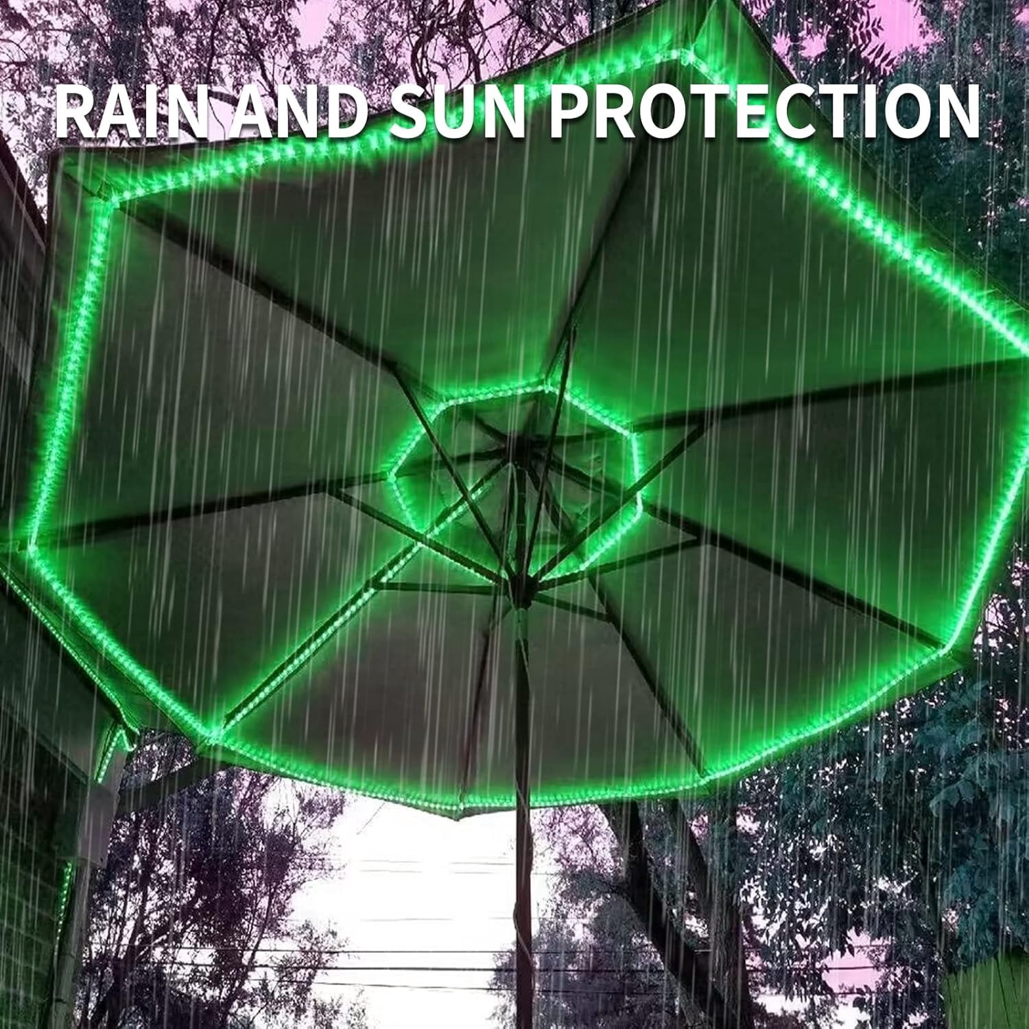 216 LED 18FT Strip Light, 110V Waterproof Flexible Indoor and Outdoor Decorative Lighting for Home/Garden/Building Decor(Green)