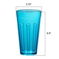 thumbnail image 3 of Amazing Abby - Stripe - 24-Ounce Plastic Tumblers (Set of 8), Plastic Drinking Glasses, High-Balls, Reusable Plastic Cups, Stackable, BPA-Free, Shatter-Proof, Dishwasher-Safe, Mixed, 3 of 3