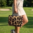 thumbnail image 4 of Yuyamidu Brown Leopard Print Golf Cart Seat Covers Universal Club Car Seat Towel Blanket with 4 Pockets Fashion Golf Cart Accessories, 4 of 8