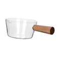 thumbnail image 2 of Cacerola de vidrio para leche con mango de madera, utensilios de cocina antiadherentes, calentador de para chocolate, fideos, comida para 400 ml, 2 of 8