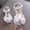 Silver, variant on Liyamei Fashion Summer Girls Sandals Dress Performance Dance Shoes Flat Light Sequins Pearl Mesh Bow Buckle Girls Summer Sandals Size Gold 15-18 Months
