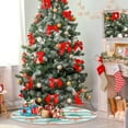 thumbnail image 5 of SKYSONIC Flamingo Christmas Tree Skirt Home Decoration Large Round Christmas Tree Skirt for Holiday Party Home Christmas Day Ornaments 47.2 Inch, 5 of 6