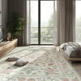 thumbnail image 3 of FULIE Living Room Rug Boho Area Rug Non Slip Floral Vintage Low Pile Large Rugs for Bedroom,Kids Playroom,4'x6',Pink, 3 of 7