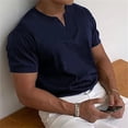 thumbnail image 2 of Conationfirm Camisa para hombre, camisetas ajustadas con cuello en V, camisetas deportivas para entrenamiento de gimnasio, 2 of 7