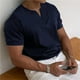 thumbnail image 2 of Conationfirm Camisa para hombre, camisetas ajustadas con cuello en V, camisetas deportivas para entrenamiento de gimnasio, 2 of 7