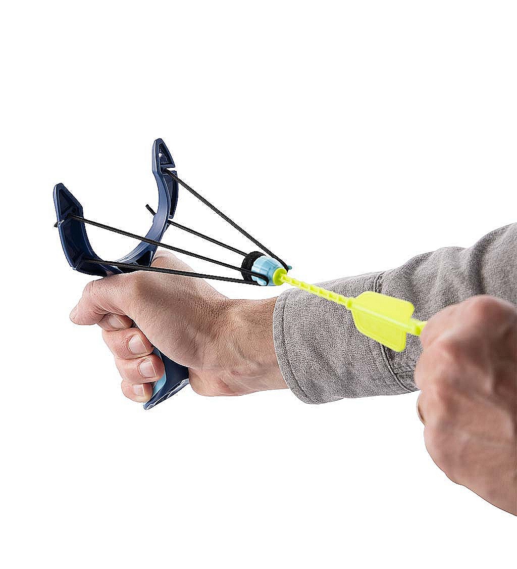 HearthSong 2-in-1 Slingshot and Hand Archery Set for Kids