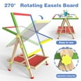 thumbnail image 6 of JOYOOSS 3-in-1 Kids Easel with Chalkboard & Whiteboard, Wooden Toddler Art Easel for Ages 4-12, Adjustable Magnetic Drawing Board with Markers & Eraser 105-Natural, 6 of 8