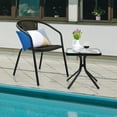 thumbnail image 2 of Costway Set of 8 Rattan Dining Stack Chair Armrest Indoor &Outdoor, 2 of 10