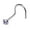White Gold - 2mm stone, variant on 22G Solid 14Kt Gold Nose Screw Stud with Prong Set real Tanzanite Gemstone, 14kt Yellow Gold or 14kt White Gold - December Birthstone Nose Ring-NSYG_TZN-1.5MM