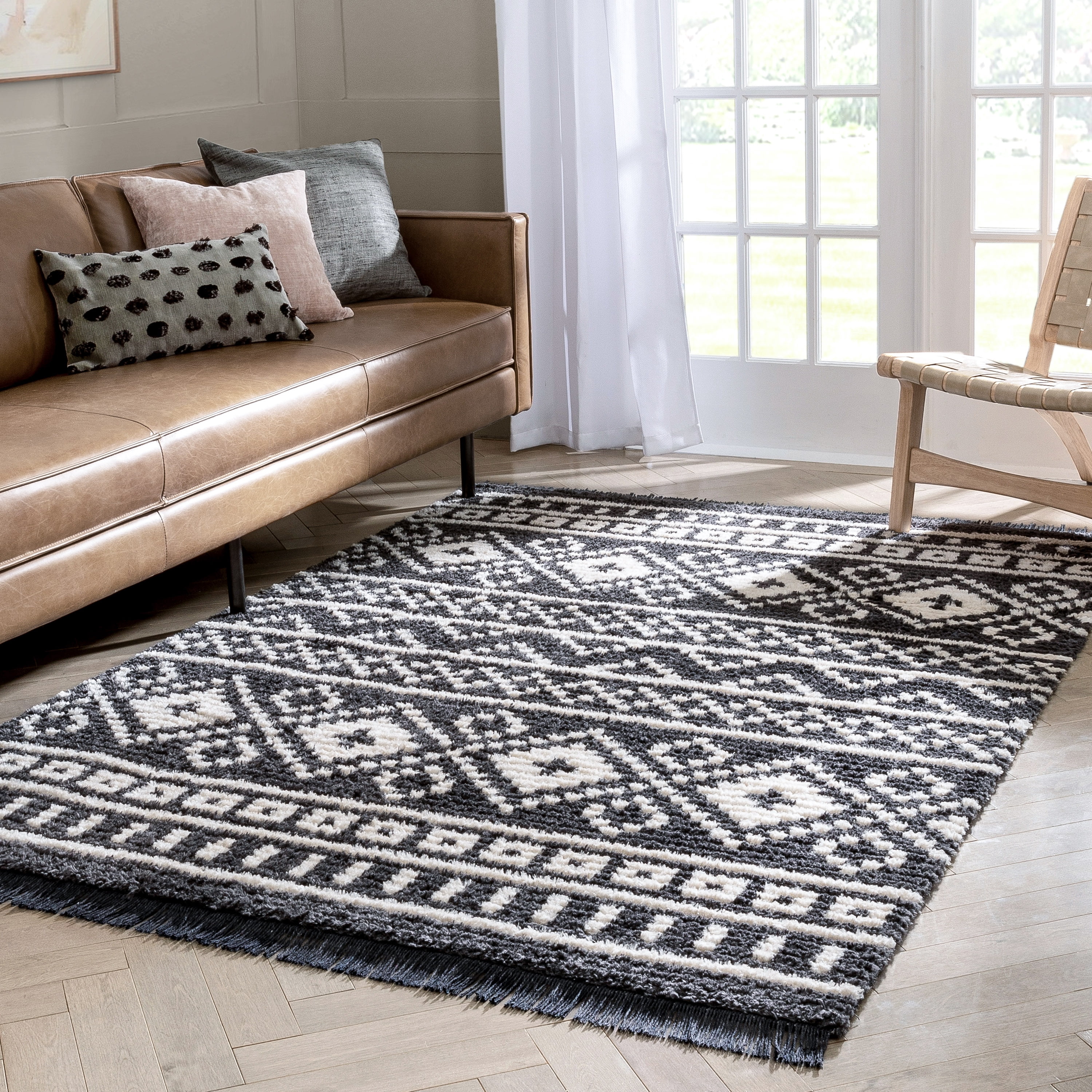 Well Woven Maya Moroccan Hand-Made Area Rug, 3.92' x 5.83'