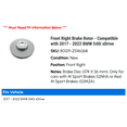 thumbnail image 2 of Front Right Brake Rotor - Compatible with 2017 - 2022 BMW 540i xDrive 2018 2019 2020 2021, 2 of 2