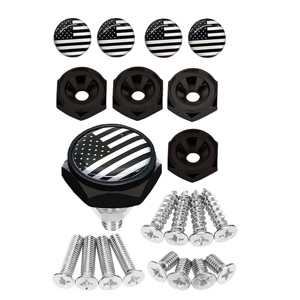 unbranded 1Jgo Kit De Tornillos Y Pernos Para De Matrícula Negro Anticorrosión