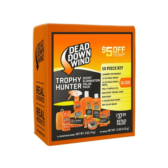 Dead Down Wind 2085 Trophy Hunter Kit 64oz Field Spray 8oz Laundry