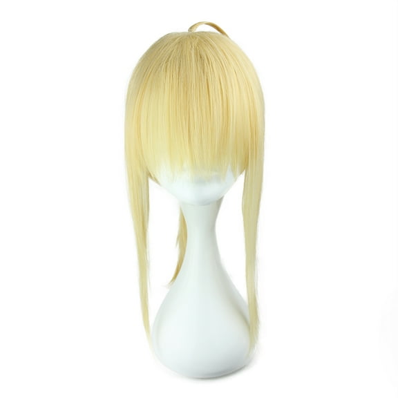Unique Bargains Wigs for Women 18" Gold Tone Wigs with Wig Cap