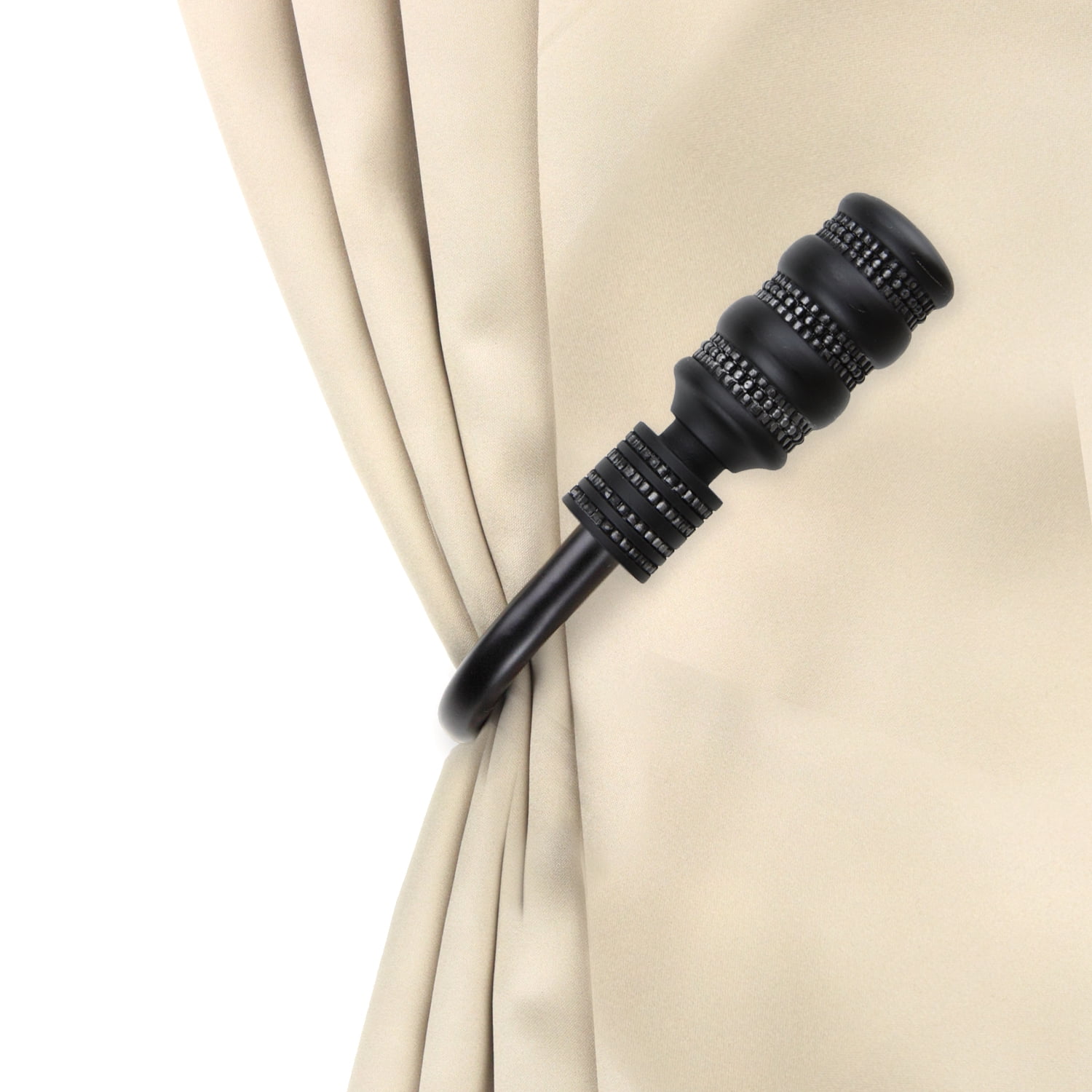 Arturo Curtain Holdback Pair in Black