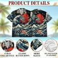 thumbnail image 3 of Japanese Dragon Koi Fish Hawaiian Shirt for Men, Button Down Summer Beach Short Sleeve, Sizes S-5XL, 3 of 4