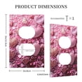 thumbnail image 3 of Fotbe Pink Glitter Heart Candy Print Duplex Receptacle Wall Plate, 1-Gang 5.0" x3.0" Wall Outlet Covers, Dual Outlet Faceplates Covers, Color-matched Screws Included-Style S, 3 of 6