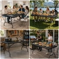 thumbnail image 6 of Zimtown 6FT Portable Folding Table – Lightweight Plastic Camping & Dining Table with Built-In Carry Handle for Indoor/Outdoor Use, Black, 6 of 8