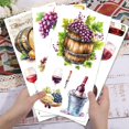 thumbnail image 3 of 4 láminas de transferencias para muebles con diseño de vino y queso (30 x 15 cm). Adhesivos UV autoadhesivos para decoración de paredes, ideal para dormitorio, sala de estar, escritorio y mesa., 3 of 7