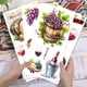 thumbnail image 3 of 4 láminas de transferencias para muebles con diseño de vino y queso (30 x 15 cm). Adhesivos UV autoadhesivos para decoración de paredes, ideal para dormitorio, sala de estar, escritorio y mesa., 3 of 7